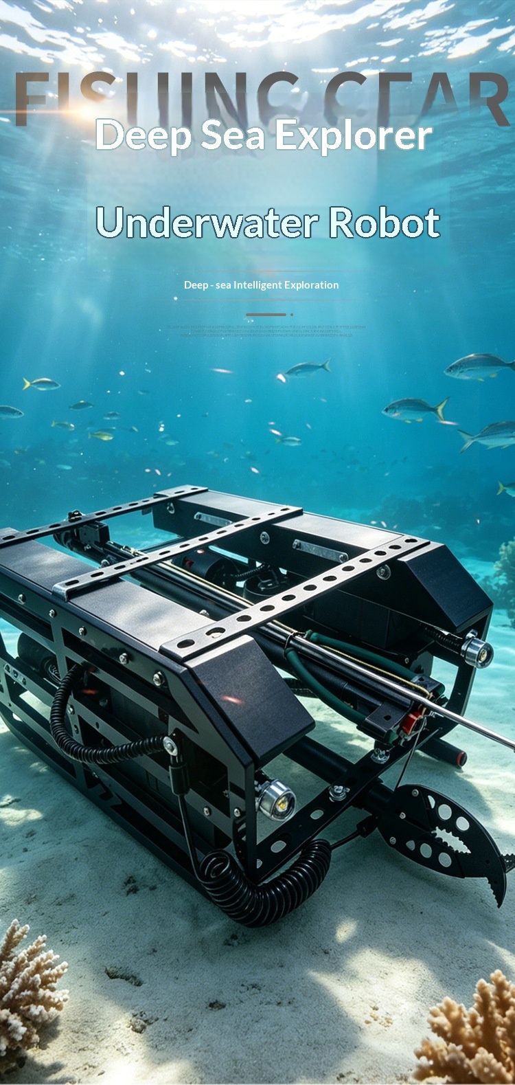 Underwater Drone With Robotic Arm - Podwodny robot wędkarski z wizualnym wykrywaniem,