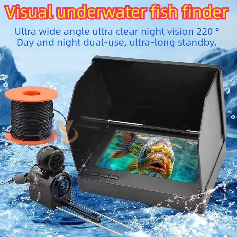 Underwater Fishing Camera 4K - Podwodny wizualny wyświetlacz do wykrywania ryb,
