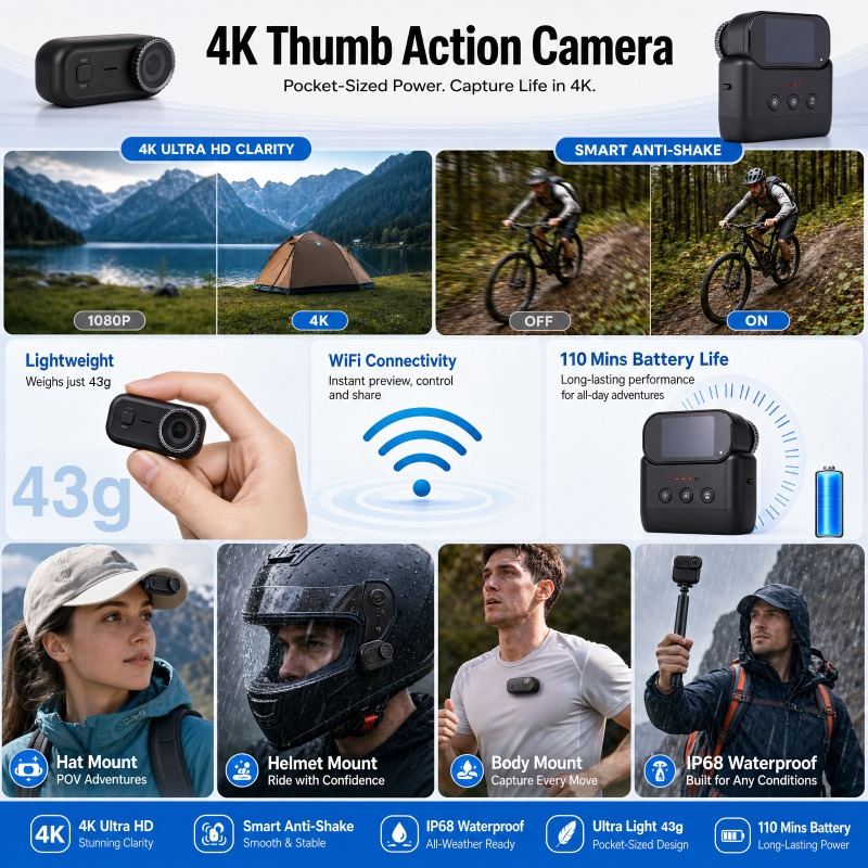 Kamera sportowa APEX Action 4K – Underwater Fishing Camera 4K recenzja i cena