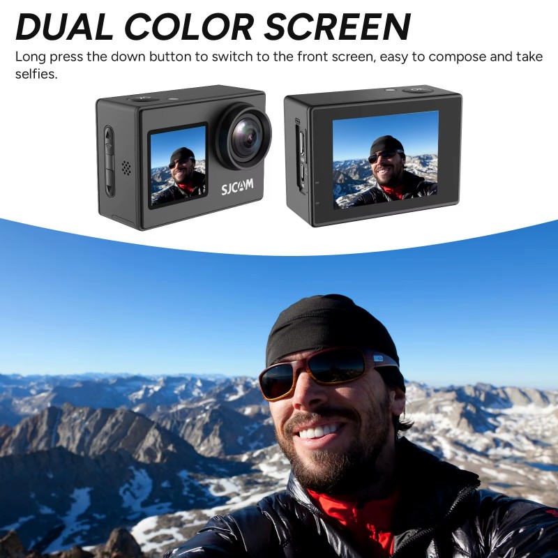 Kamera na kask Dual Screen-SJ4 – Underwater Fishing Camera 4K recenzja i cena