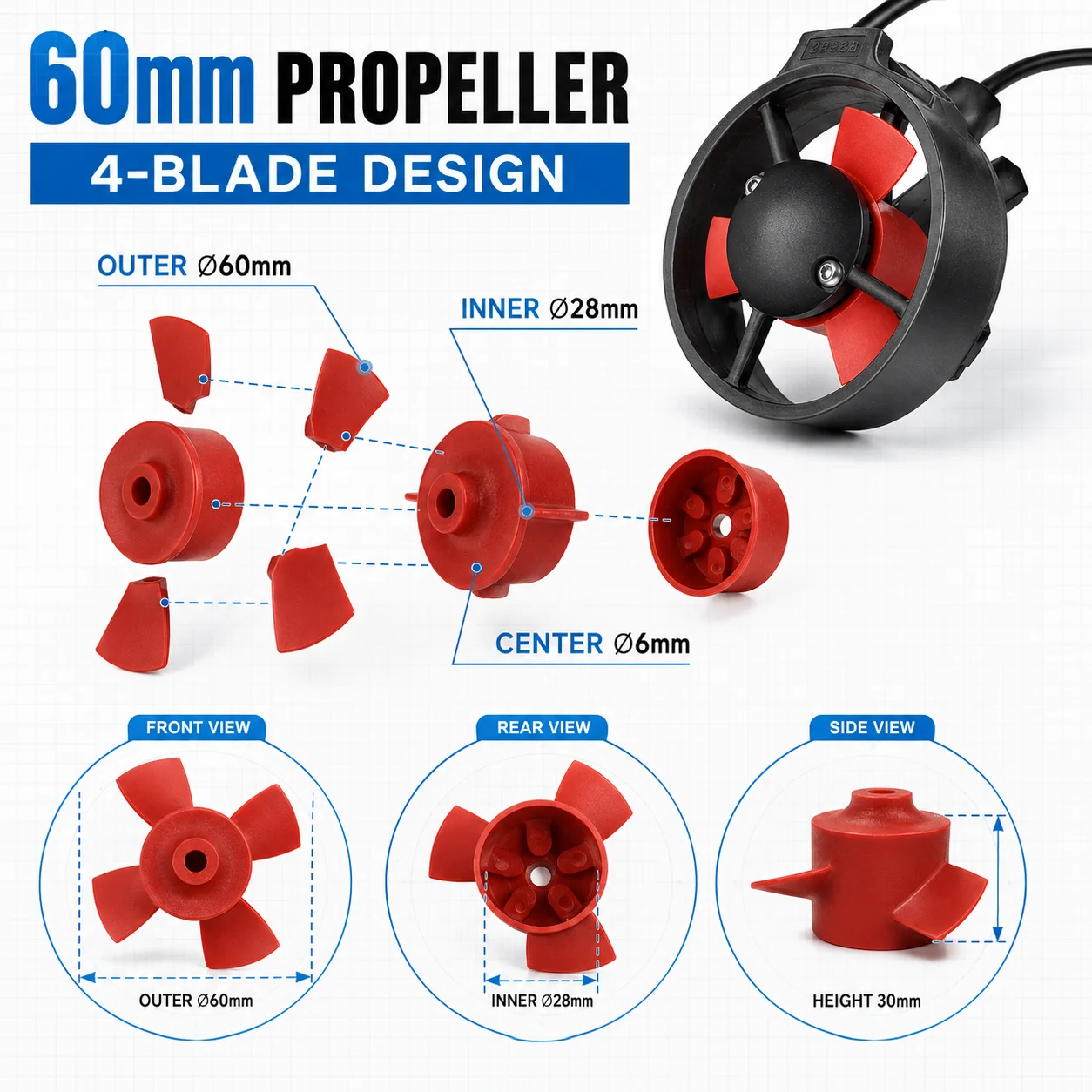 Wodoodporny podwodny napęd T60 – Rov Underwater Robot Thruster recenzja i cena